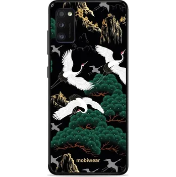 Pouzdro na mobilní telefon Lesklý kryt Mobiwear Glossy - Samsung Galaxy A41 - G042G - Jeřábi (Prémiové lesklé pouzdro, obal, kryt Mobiwear Glossy na mobil Samsung Galaxy A41 - G042G - Jeřábi, materiál Plast + TPU silikon - krytí po všech stranách, neošoupatelný potisk, tenké)