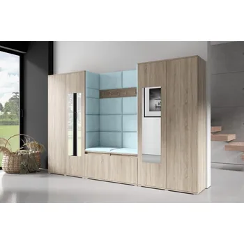 Předsíňová stěna Předsíňová stěna Emi 10 - sonoma Barva panelů: Pastelová modrá - Trinity 22