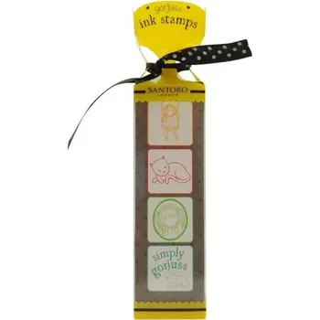 Set školních potřeb Zestaw stempli z tuszem - Ruby (Yellow)