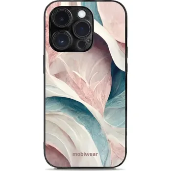 Lesklý kryt Mobiwear Glossy - Apple iPhone 14 Pro - G026G - Růžový a zelenkavý mramor (Prémiové lesklé pouzdro, obal, kryt Mobiwear Glossy na mobil Apple iPhone 14 Pro - G026G - Růžový a zelenkavý mramor, materiál Plast + TPU silikon - krytí po všech)