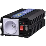 Měnič napětí s USB výstupem, vstup 12V/výstup 230V, výkon 300/600W