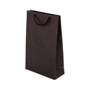 Obalový materiál Papírová EKO taška 170x70x250mm PP ucho černá 100 ks