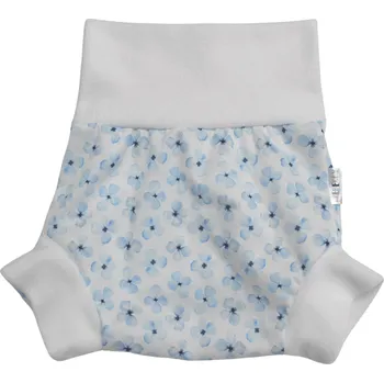 Plenkové kalhoty Breberky Natahovací svrchní kalhotky PUL - Pomněnky VELIKOST: M (7-11kg)