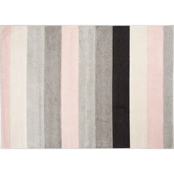 Koberec Kusový koberec Lazur - pruhy 1 - šedý/růžový Rozměr koberce: 140x190 cm