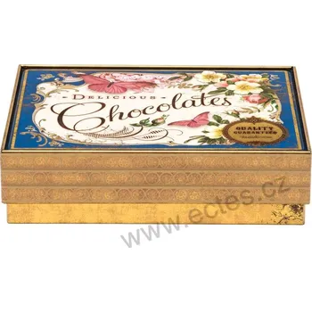 Dóza na potraviny NOSTALGIA modrá 2636 Chocolates, motýlci a květiny