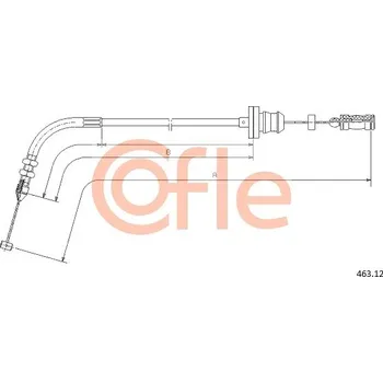 Lanko parkovací brzdy Lanko plynu, , 46724231, 47300129, COFLE, 463.12