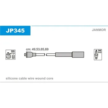 Zapalovací kabel Sada kabelů pro zapalování, , B 33G18140 A, B 33G18140 B, B 3M518140, Z E2318140, JANMOR, JP345
