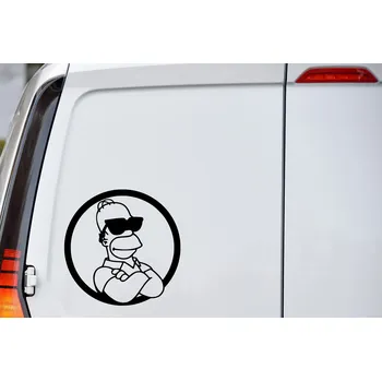 Samolepící dekorace Lepy.cz Samolepka na auto Homer Velikost (šířka x výška): 15x15cm, Barevná varianta: Tmavě červená