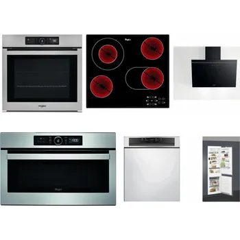 Set domácích spotřebičů WHIRLPOOL AKZ9 9480 IX + WHIRLPOOL AKT 8190/BA + WHIRLPOOL AKR 62F LT K + WHIRLPOOL ABSOLUTE AMW 730 IX + WHIRLPOOL WBC 3C34 PF X + WHIRLPOOL ART 66112