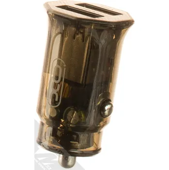 Telefonní příslušenství XO CC49 Clear nabíječka 2x USB průhledná