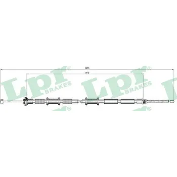 Lanko parkovací brzdy Tažné lanko, parkovací brzda, , 46766308, 46766309, LPR, C0167B