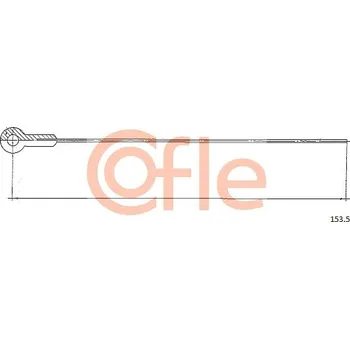 Lanko parkovací brzdy Lanko plynu, , 4062432, 4103422, COFLE, 153.5