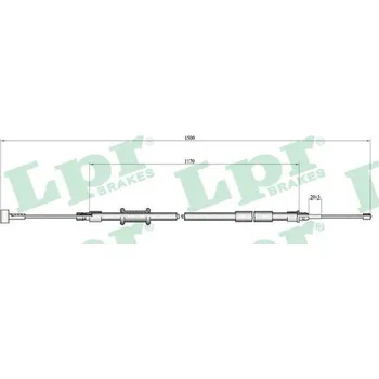 Lanko parkovací brzdy Tažné lanko, parkovací brzda, , 1348980080, 474618, LPR, C1009B