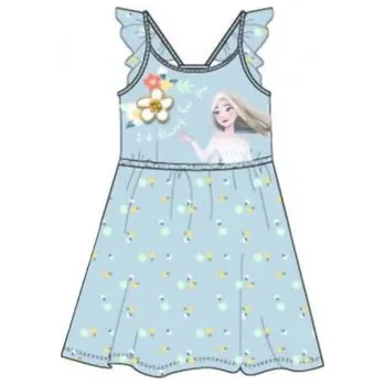 Dívčí šaty Sun City - Dívčí bavlněné letní šaty Ledové království - Frozen Elsa - modré 128