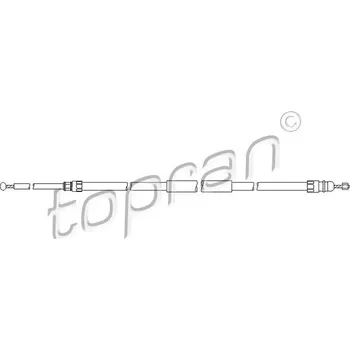 Lanko parkovací brzdy Tažné lanko, parkovací brzda, , 34403400796, TOPRAN, 501 720