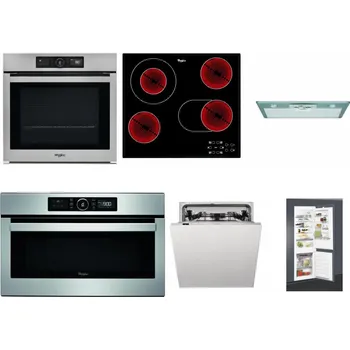Set domácích spotřebičů WHIRLPOOL AKZ9 9480 IX + WHIRLPOOL AKT 8190/BA + WHIRLPOOL AKR 650/1 IX + WHIRLPOOL ABSOLUTE AMW 730 IX + WHIRLPOOL WIC 3C33 PFE + WHIRLPOOL ART 65031