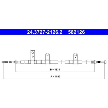 Tažné lanko, parkovací brzda, , MR235306, ATE, 24.3727-2126.2