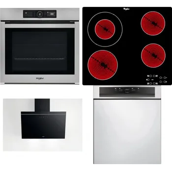 Set domácích spotřebičů WHIRLPOOL AKZ9 9480 IX + WHIRLPOOL AKT 8130/NE + WHIRLPOOL AKR 62F LT K + WHIRLPOOL WBC 3C34 PF X