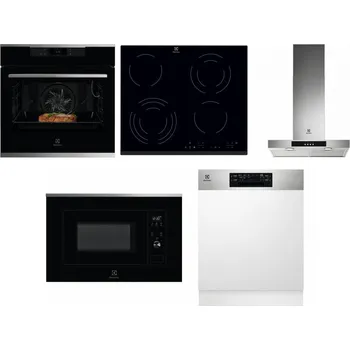 Set domácích spotřebičů ELECTROLUX KOEBP39X + ELECTROLUX EHF6343FOK + ELECTROLUX LFT426X + ELECTROLUX LMS2203EMX + ELECTROLUX EEM48300IX
