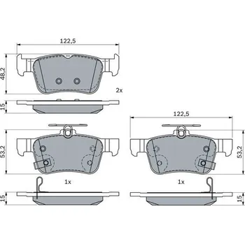 Brzdová destička Sada brzdových destiček, kotoučová brzda, , 43022TGHA01, BOSCH, 0 986 424 879