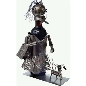 Stojan na víno Stojan na víno - Žena se psem