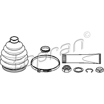 Manžeta ke kolu Sada měchů, hnací hřídel, , 1H0498203, TOPRAN, 103 054