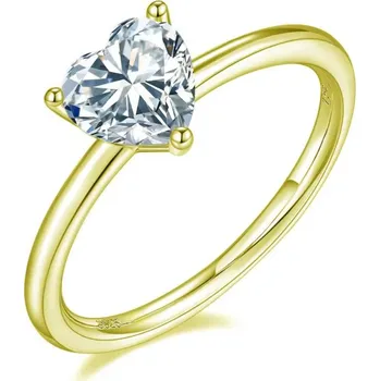 Prsten Olivie Stříbrný prsten SRDÍČKO GOLD 7403 Velikost prstenů: 8 (EU: 57-58) Ag 925; ≤0,8 g.