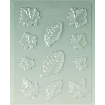 Forma na pečení FORMA NA ČOKOLÁDU - LISTY 11ks (PLASTOVÁ)