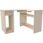 Rohový PC stolek LUKY levé, Dekor: Akácie světlá