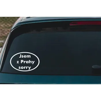 Samolepící dekorace Lepy.cz Samolepka na auto Jsem z Prahy Velikost (šířka x výška): 15x10cm, Barevná varianta: Světle modrá