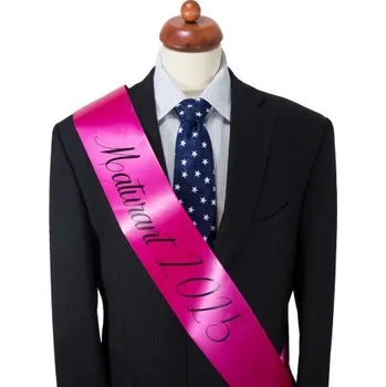 Party dekorace Maturitní šerpa magenta - saténová