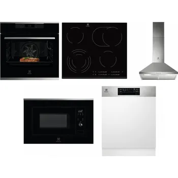 Set domácích spotřebičů ELECTROLUX KOEBP39X + ELECTROLUX EHF6547FXK + ELECTROLUX LFC316X + ELECTROLUX LMS2203EMX + ELECTROLUX EEM48300IX