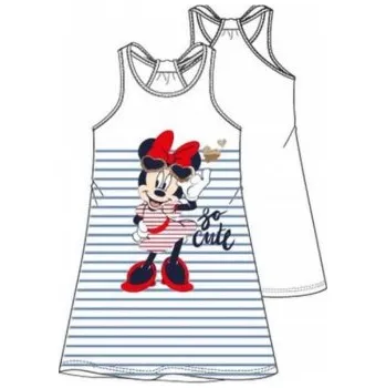 Dívčí šaty Sun City - Dívčí bavlněné letní šaty Minnie Mouse - Disney - bílé / 100% bavlna 104