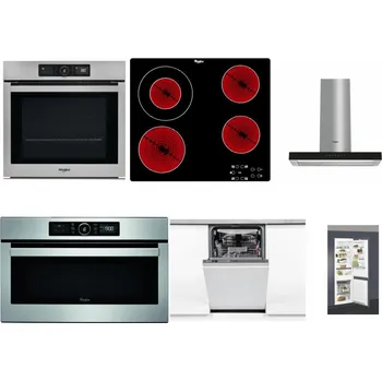Set domácích spotřebičů WHIRLPOOL AKZ9 9480 IX + WHIRLPOOL AKT 8130/NE + WHIRLPOOL WHBS 62F LT K + WHIRLPOOL ABSOLUTE AMW 730 IX + WHIRLPOOL WSIO 3O34 PFE X + WHIRLPOOL ART 66112
