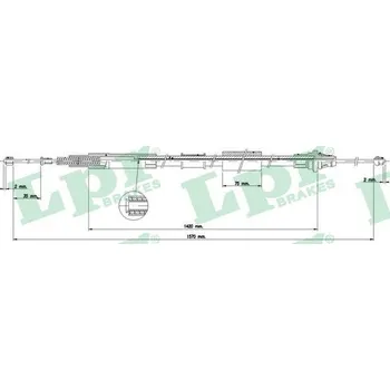 Lanko parkovací brzdy Tažné lanko, parkovací brzda, , GVC902399, LPR, C1578B