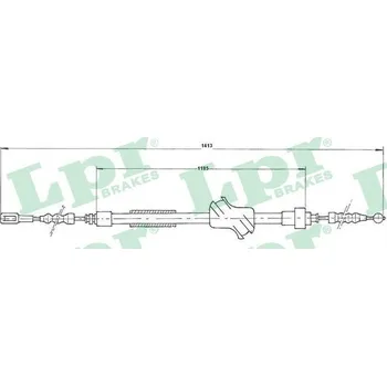 Lanko parkovací brzdy Tažné lanko, parkovací brzda, , 893609721F, LPR, C1502B