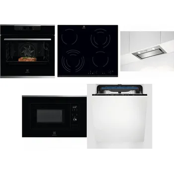 Set domácích spotřebičů ELECTROLUX KOEBP39X + ELECTROLUX EHF6343FOK + ELECTROLUX LFG716X + ELECTROLUX LMS2203EMX + ELECTROLUX EES48200L