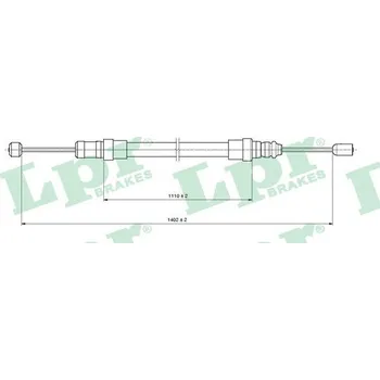 Lanko parkovací brzdy Tažné lanko, parkovací brzda, , 96012379, LPR, C0997B