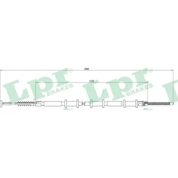 Lanko parkovací brzdy Tažné lanko, parkovací brzda, , 60664187, LPR, C0193B