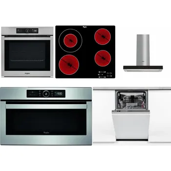 Set domácích spotřebičů WHIRLPOOL AKZ9 9480 IX + WHIRLPOOL AKT 8130/NE + WHIRLPOOL WHBS 62F LT K + WHIRLPOOL ABSOLUTE AMW 730 IX + WHIRLPOOL WSIO 3O34 PFE X