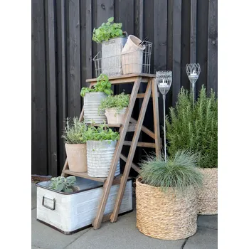 Květináč 3ks přírodní pletený květináč z vodního hyacintu Hyacinth - Ø 42*38cm