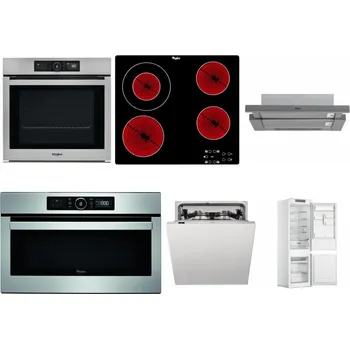Set domácích spotřebičů WHIRLPOOL AKZ9 9480 IX + WHIRLPOOL AKT 8130/NE + WHIRLPOOL AKR 749/1 IX + WHIRLPOOL ABSOLUTE AMW 730 IX + WHIRLPOOL WIC 3C33 PFE + WHIRLPOOL WHC18 T311