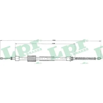 Lanko parkovací brzdy Tažné lanko, parkovací brzda, , 4745G0, 96145740, LPR, C0126B