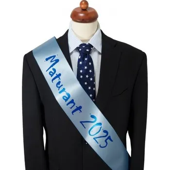 Party dekorace Maturitní šerpa ledově modrá - saténová