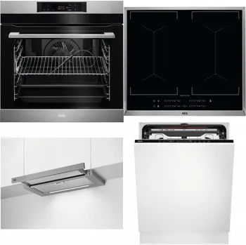 Set domácích spotřebičů AEG BPK742380M + AEG Mastery DoubleBridge IKE64450XB + AEG DPE5660M + AEG FSE74707P