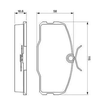 Brzdová destička Sada brzdových destiček, kotoučová brzda, , BOSCH, 0 986 424 380