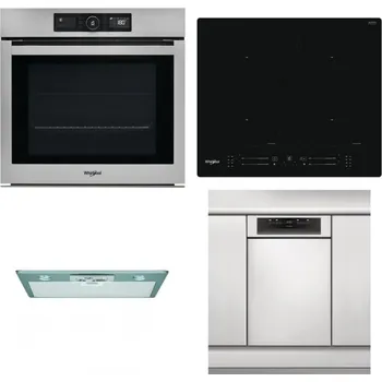 Set domácích spotřebičů WHIRLPOOL AKZ9 9480 IX + WHIRLPOOL WL S7260 NE + WHIRLPOOL AKR 650/1 IX + WHIRLPOOL WSBO 3O34 PF X