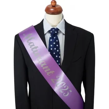 Party dekorace Maturitní šerpa lila - saténová