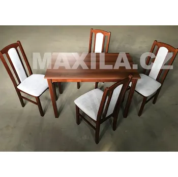 Jídelní set Jídelní set 4+1 Roman 4 Vyberte Tkaninu:: Tkanina 1, Vyberte Moření:: Komplet bílé