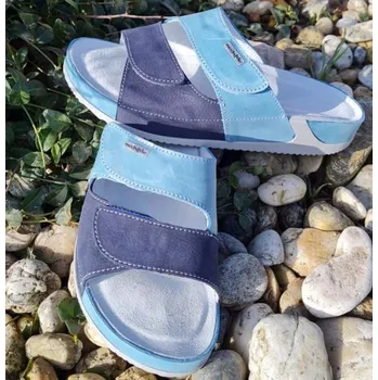 Dámská zdravotní obuv MEDISTYLE INGRID 1l-J17/1-9 zdravotní pantofel MODRÝ vel.36-42, --- - 38